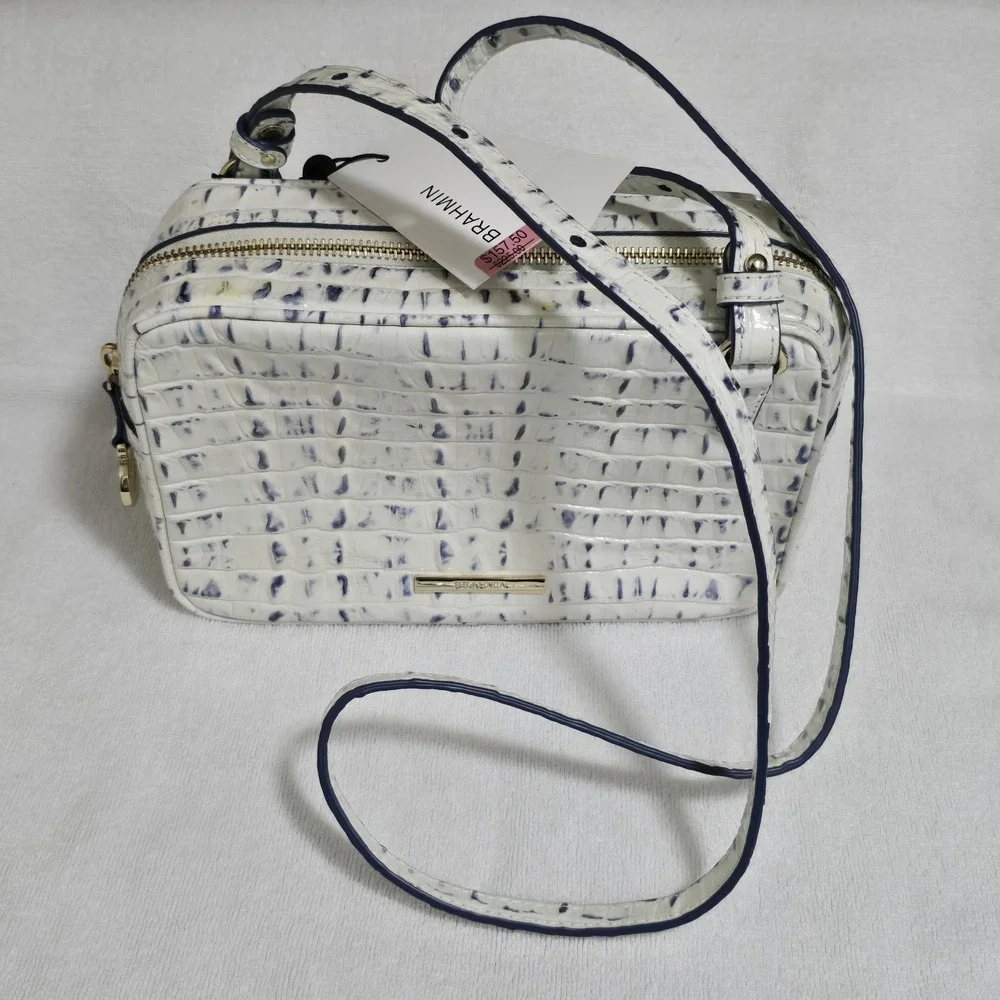 Brahmin Demi Crossbody Bag Marina La Scala Croc Embossed Leather Dillard's Exclu